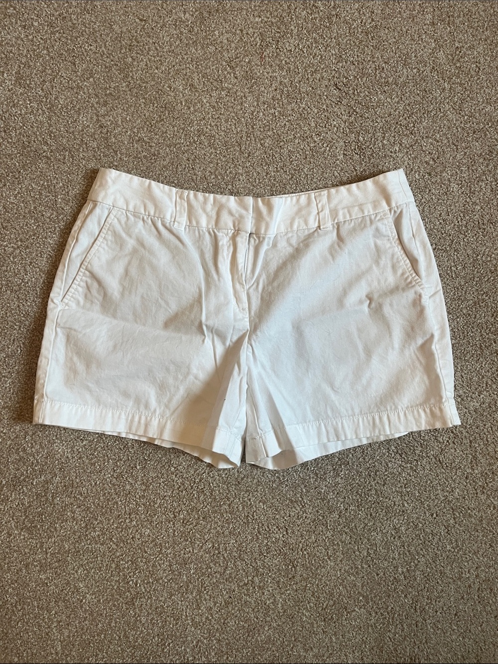 White Cotton Shorts
